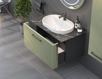 Shower Sıla Banyo Dolabı 85cm Sardunya - 2