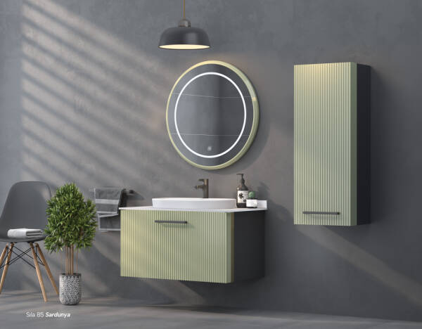 Shower Sıla Banyo Dolabı 85cm Sardunya - 1