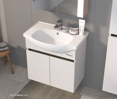 Shower Star Banyo Dolabı 80cm Beyaz-İrony - SHOWER