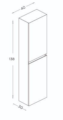 Shower Star Boy Dolabı 40cm Beyaz-İrony - 2