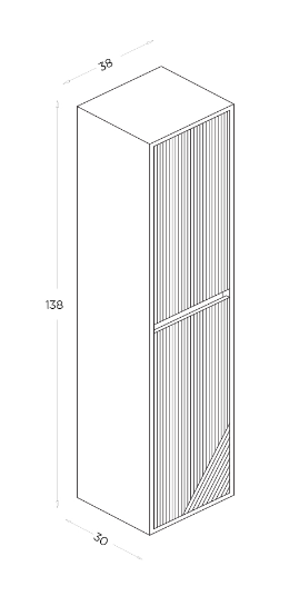 Shower Este Boy Dolabı 38cm Açık Gri - 2