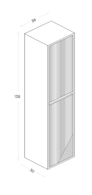 Shower Este Boy Dolabı 38cm Mor - 2