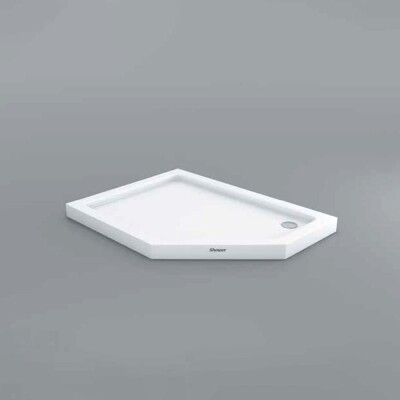 Shower Stumpy Beşgen Sağ-Sol Flat Duş Teknesi - 1