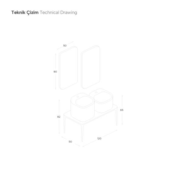 Shower Tios Banyo Dolabı 120cm Yeşil - 2