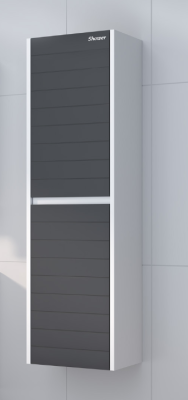 Shower Vesta Boy Dolabı 90cm Beyaz-Antrasit Gri - SHOWER