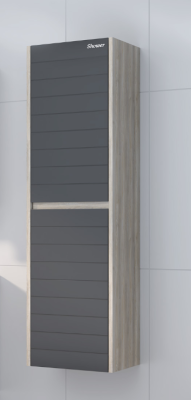 Shower Vesta Boy Dolabı 90cm Kanyon-Antrasit Gri - SHOWER