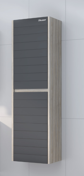 Shower Vesta Boy Dolabı 90cm Kanyon-Antrasit Gri - 1