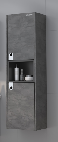Shower Zaria Boy Dolabı 40cm İrony-Siyah - 1