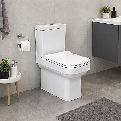 Turkuaz Noura Entegre Ara Musluklu Duvara Sıfır Klozet (SET004037-1) - 1