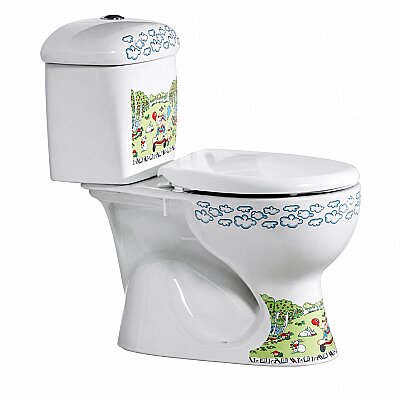 Turkuaz Yumurcak Takım Klozet Alttan Çıkışlı (SET030005-1) - 2