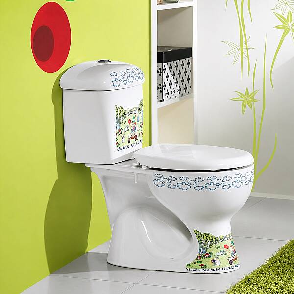 Turkuaz Yumurcak Takım Klozet Alttan Çıkışlı (SET030005-1) - 1