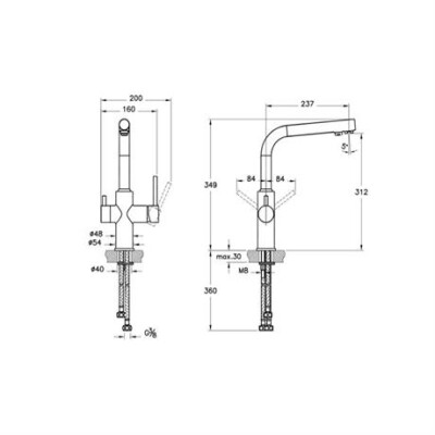VitrA Masterline Split Dual-Flow Fonksiyonel Eviye Bataryası A42144 - 2