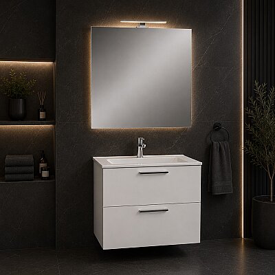 VitrA Mia 75024 Banyo Dolabı 60 Cm 2 Çekmeceli̇ Parlak Beyaz - VİTRA