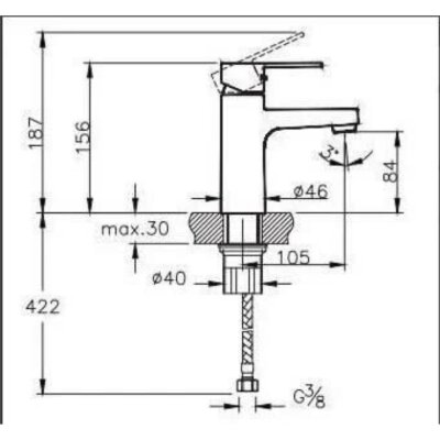 VitrA Nora S Lavabo Bataryası Krom A42878 - 2