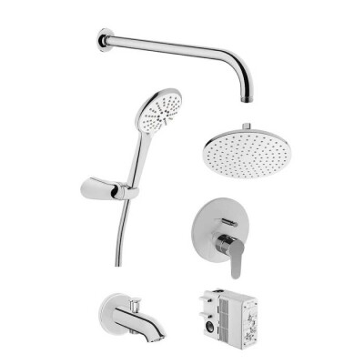 VitrA Win S Ankastre Duş Seti Rain L Snow 3F A49248 - VİTRA