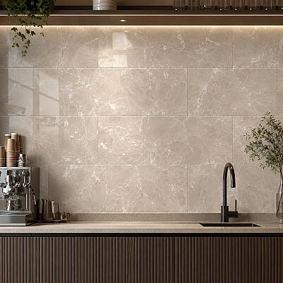 Yurtbay Seramik Alpha Bej Parlak Rek. Porselen (30x60cm) - YURTBAY SERAMİK