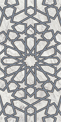 Yurtbay Seramik Bergama Selçuklu Gri Dekor (30x60cm) - 1