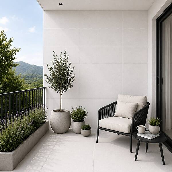 Yurtbay Seramik Core Beyaz Sırlı Porselen Mat (30x60cm) - 1