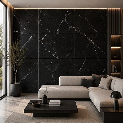 Yurtbay Seramik Crea Siyah Polished Sırlı Granit (60x120cm) - 1