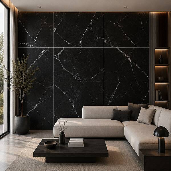 Yurtbay Seramik Crea Siyah Polished Sırlı Granit (60x120cm) - 1