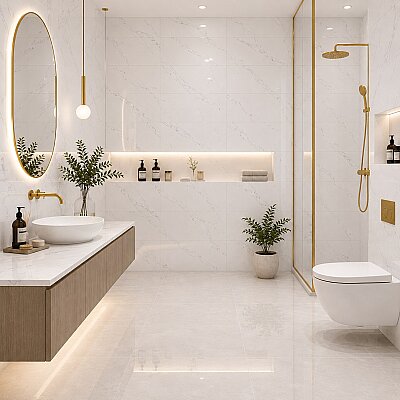 Yurtbay Seramik Elegans Marble Beyaz High Glossy (30x60cm) - YURTBAY SERAMİK