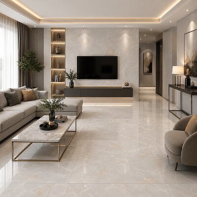 Yurtbay Seramik Karen Beyaz Polished Sırlı Granit (60x120cm) - YURTBAY SERAMİK