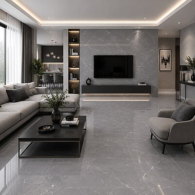 Yurtbay Seramik Maison Gri Polished Sırlı Granit (60x120cm) - YURTBAY SERAMİK