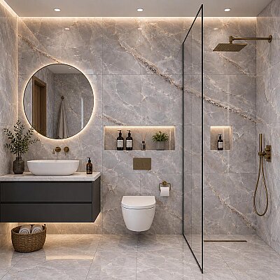 Yurtbay Seramik Omnia Gri Sırlı Porselen (60x120cm) - YURTBAY SERAMİK