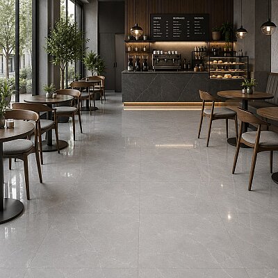 Yurtbay Seramik Sterlina Gri Polished Sırlı Porselen (60x60cm) - YURTBAY SERAMİK