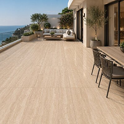 Yurtbay Seramik Travertino Roma Kum Mat Rektifiyeli (60x120cm) - YURTBAY SERAMİK