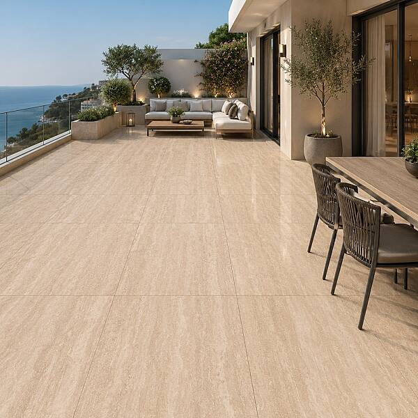 Yurtbay Seramik Travertino Roma Kum Mat Rektifiyeli (60x120cm) - 1